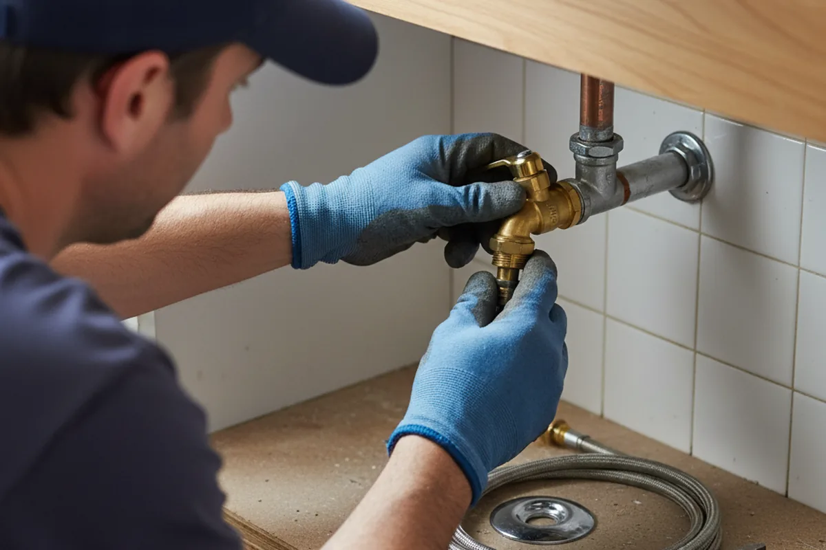 Shutoff valve and fitting work during Emergency Plumbing in South Haven